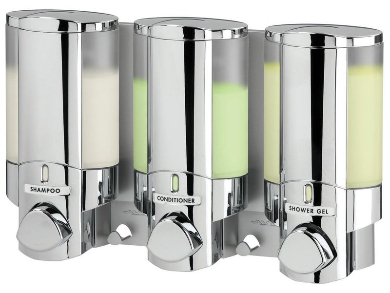 Aviva Better Living Products 76345 AVIVA Three Chamber Dispenser  Chrome - Image 1
